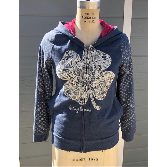lucky zip up hoodie